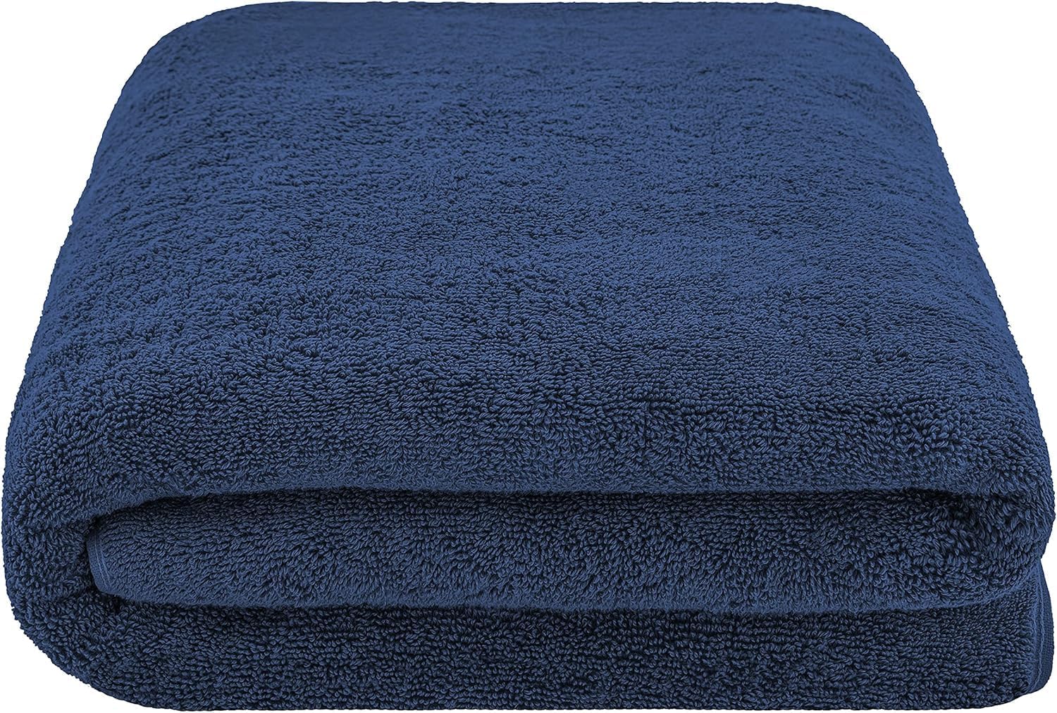 Pristine Linen Bath Sheet 30 x 60 Pack of 4, Oversized Towels for Bathroom, Soft Plush Absorbent Pool and Beach Towel - Navy