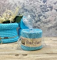 Vista 7 de Hilo de algodón para camiseta, 0.197-0.276 in para ganchillo, tejido, macramé, manualidades – 110 yardas – Algodón suave para bolsos, cestas