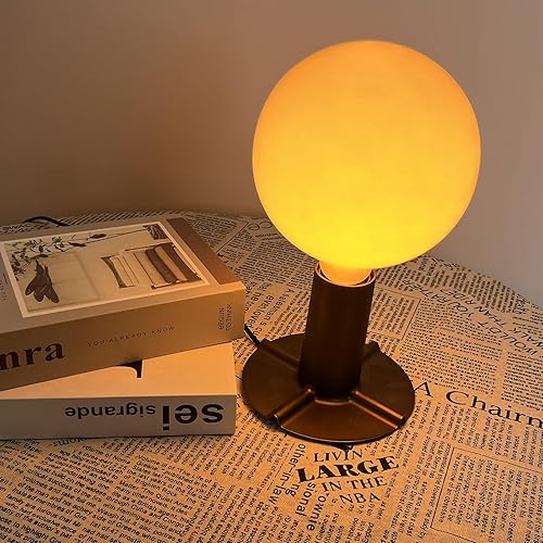 Miniatura 10 de ONEWISH Bombilla LED G150 Globe  Diseño decorativo de vidrio transparente negro degradado, bombilla de filamento LED E26, iluminación cálida para
