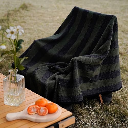 Miniatura 3 de PuTian Manta de lana merina, 63 x 51 pulgadas de grosor, cálida y suave, ideal para camping, al aire libre, viajes, automóvil, sofá, todas las