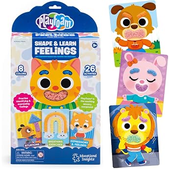 Learning Resources Play Foam Feelings Shape & Discover from 3 Years 26 Activities Emotion Toy for Children Sensory Game Sel Learning Toy