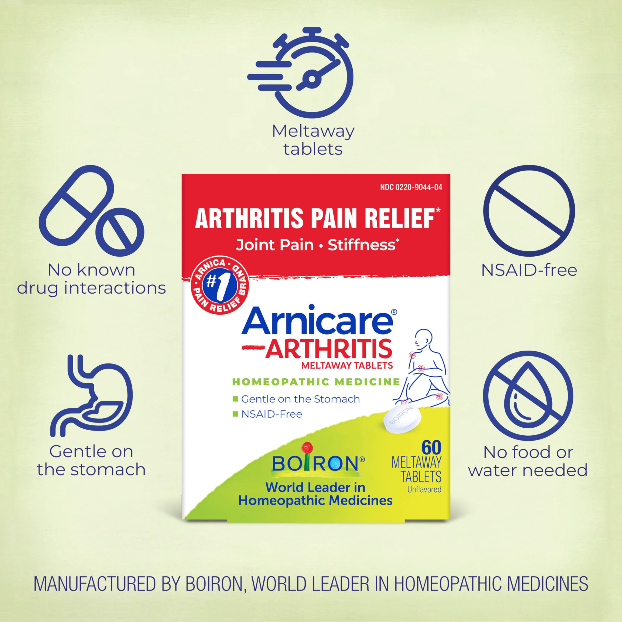 Boiron Arnicare Arthritis Tablets for Arthritis Pain Relief, Joint Soreness, and Rheumatic Pain - 60 Count — Amazon image 3
