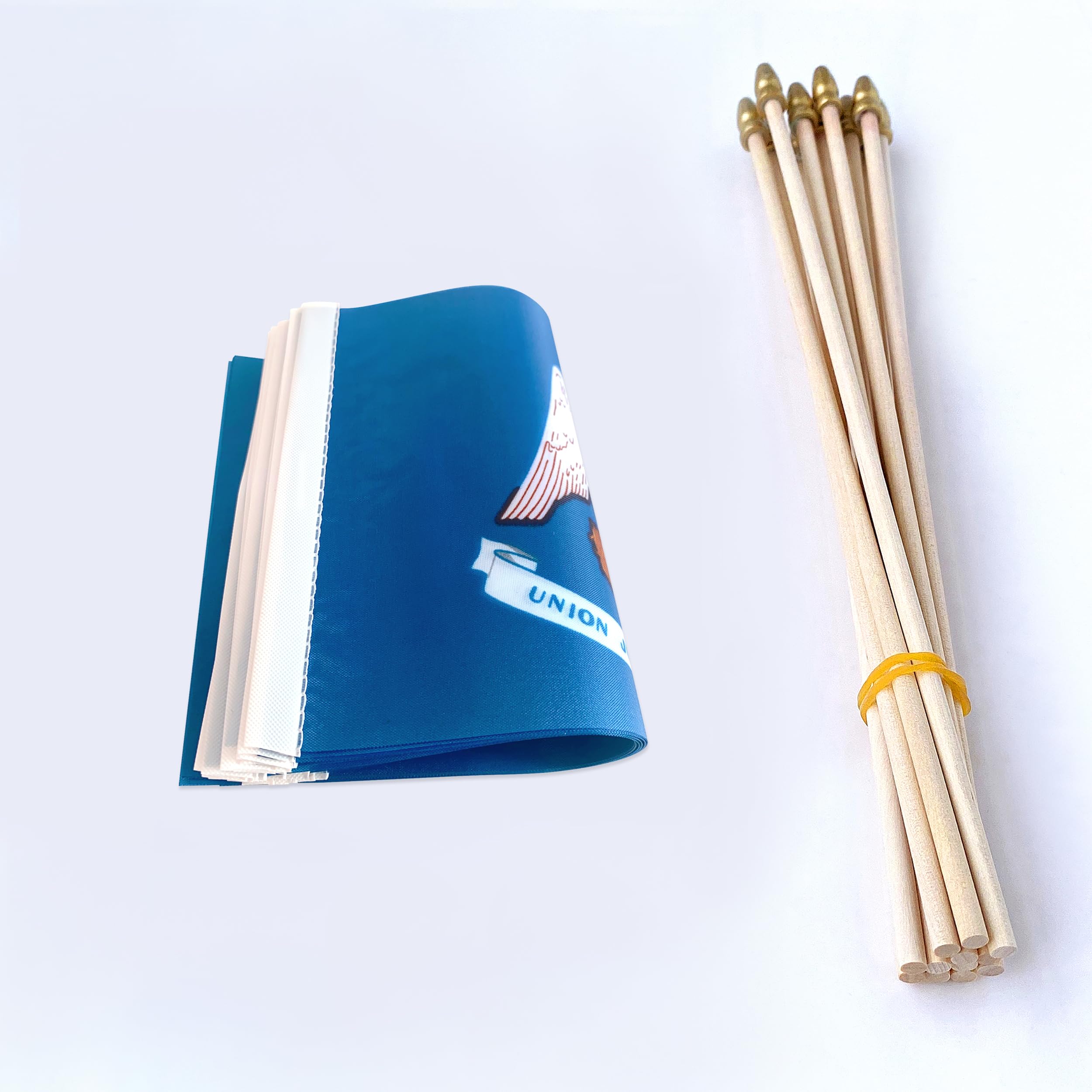 12 Kentucky Stick-Flaggen – 12,7x20,3 Cm, Mit Holzstab, Aus Polyester, Wiederverwendbar