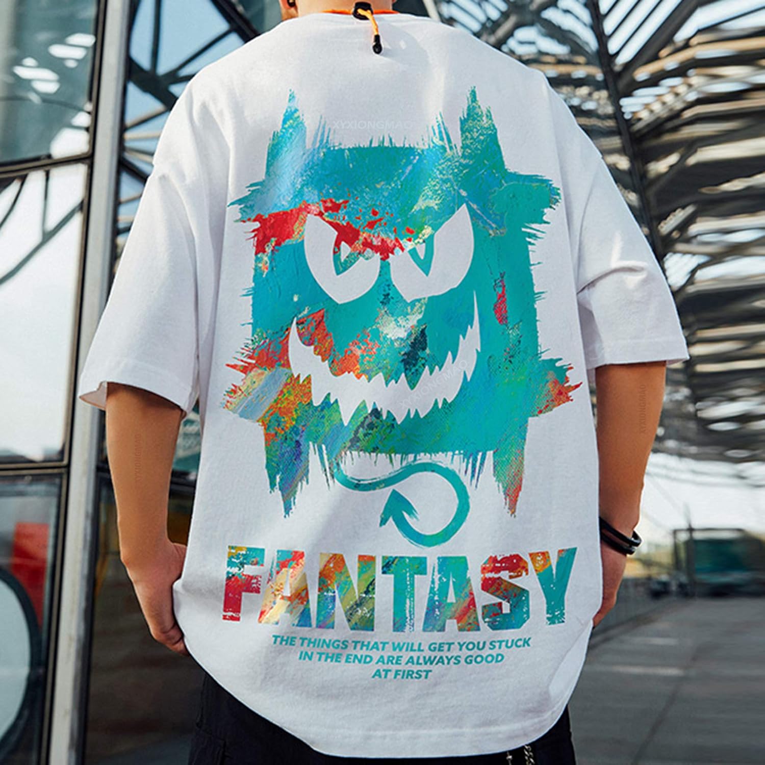 XYXIONGMAO Japanese Streetwear Demon Graphic Techwear Goth Tees Couples Shirts Clothing Hip Hop Tshirt for Men - Image 2