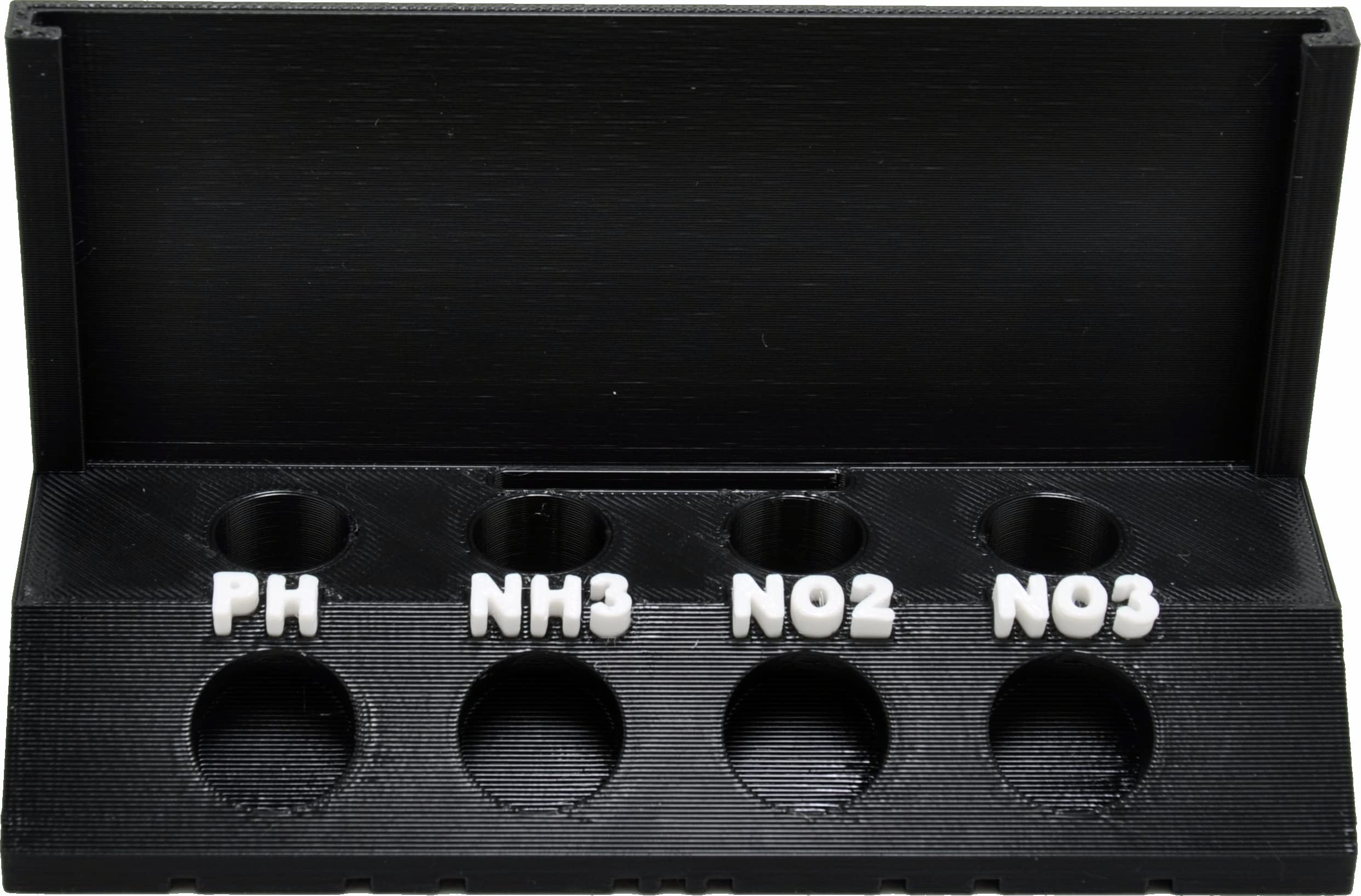 Aquameta Aquarium Test Tube Holder with Rack - for API Freshwater Master Test Kit - 4 Slots Test Tube Rack – Black