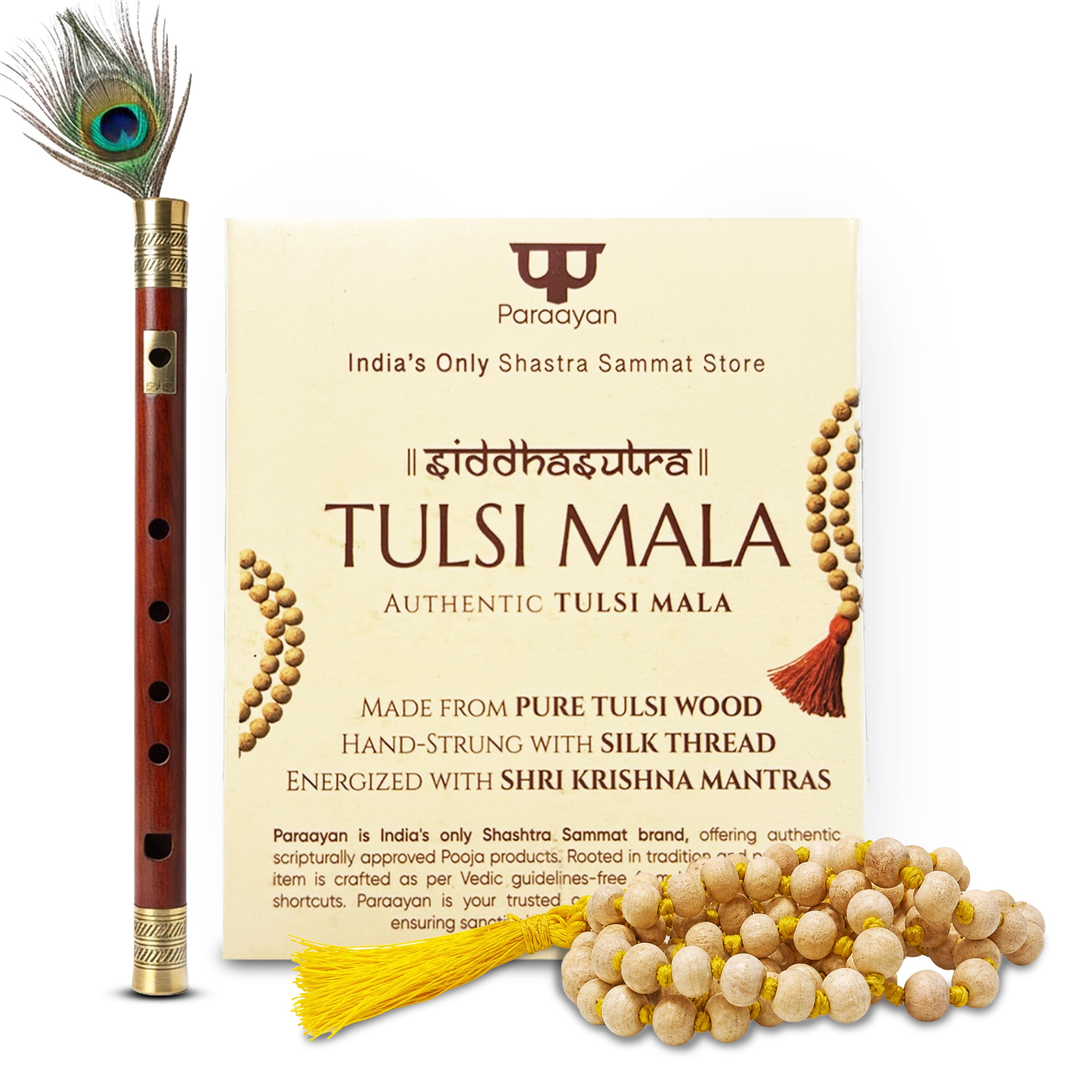 Paraayan Natural Pure Tulsi Mala with 108 Beads for Pooja | 5mm-Beads Size | Craft from Pure Tulsi Beads | Best for Meditation, Jaap Mala | Pack of 1-picture-28