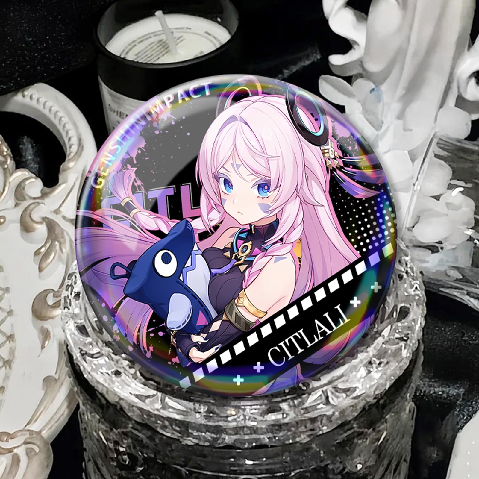 Amazon.co.jp: 原神 げんしん シトラリ バッジ 2個セット キャラクター