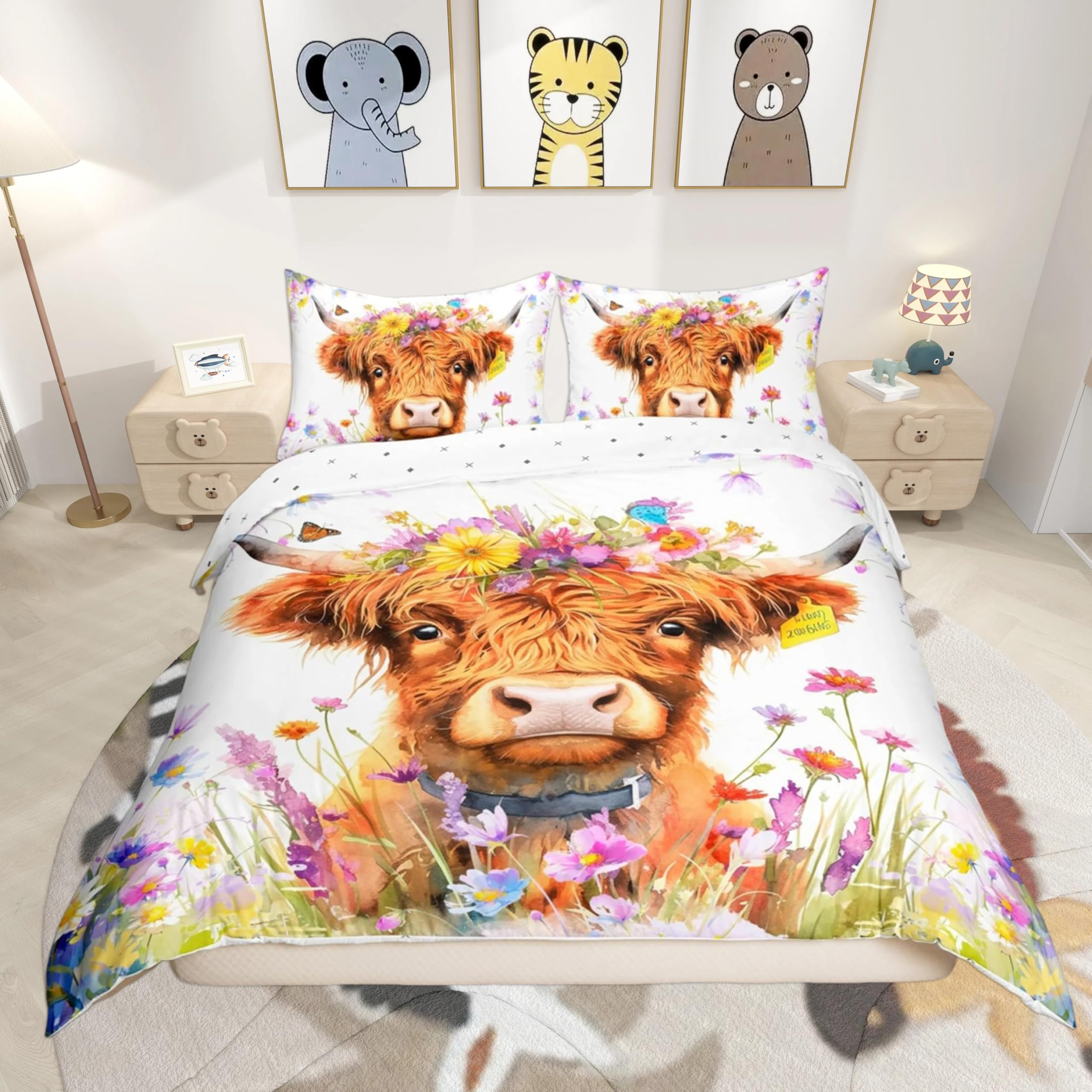 Homemissing Highland Cattle - Set di biancheria da letto