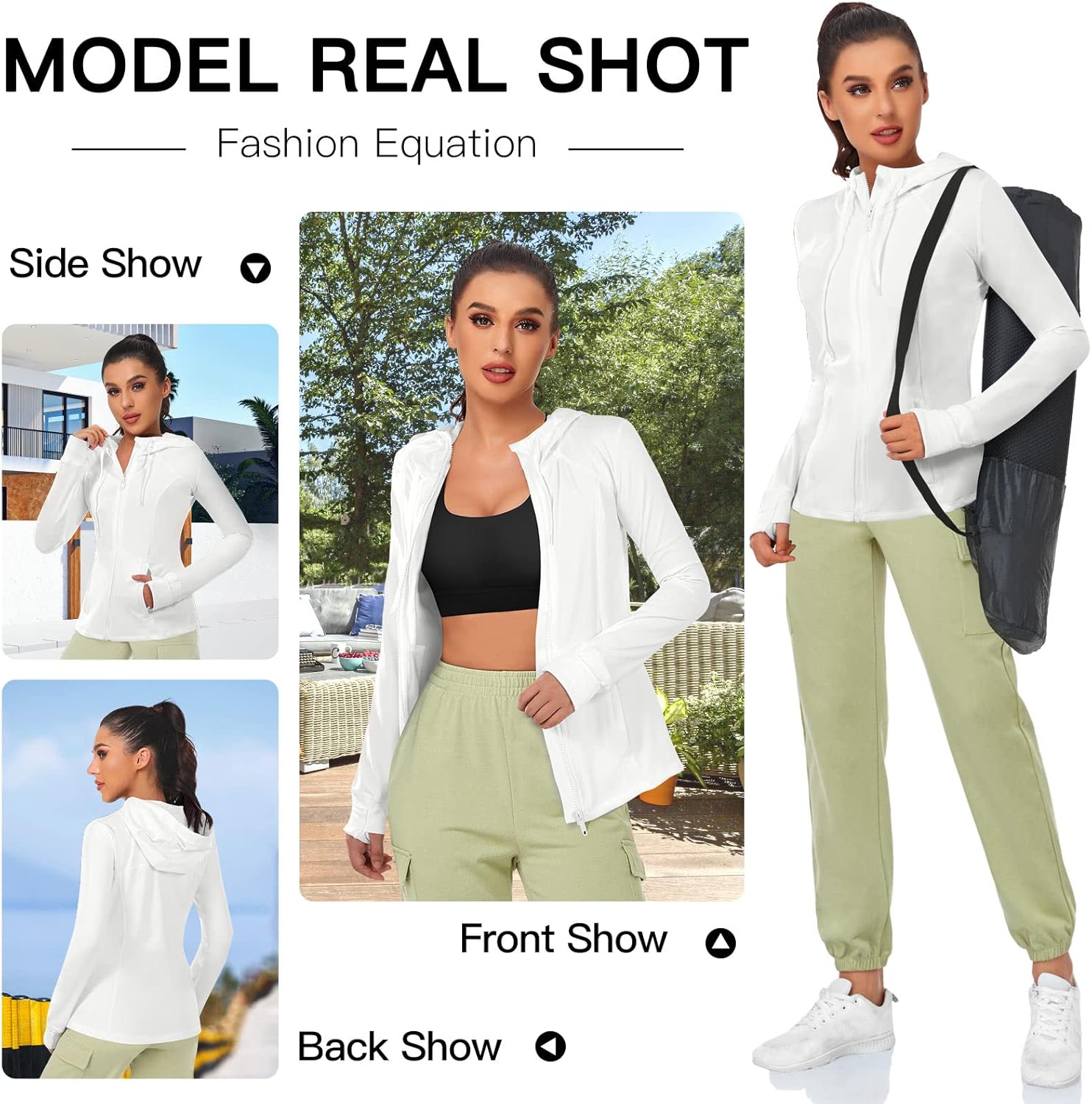 VUTRU Women's Full Zip Up Workout Hoodie Athletic Running Track Jacket - Image 5