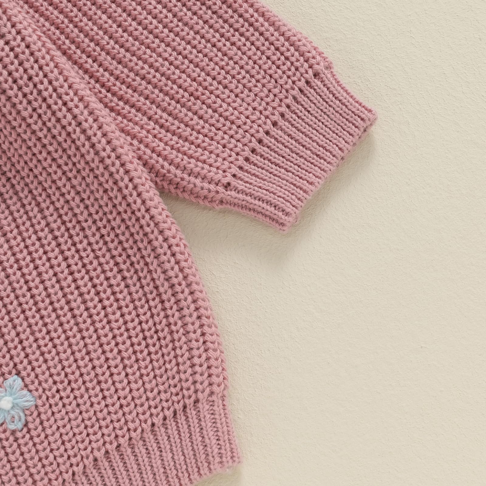 Yassiglia Tenue Big Sister Little Sister pour bébé fille - Pull tricoté pour enfant - Pull chaud en tricot pour l'hiver