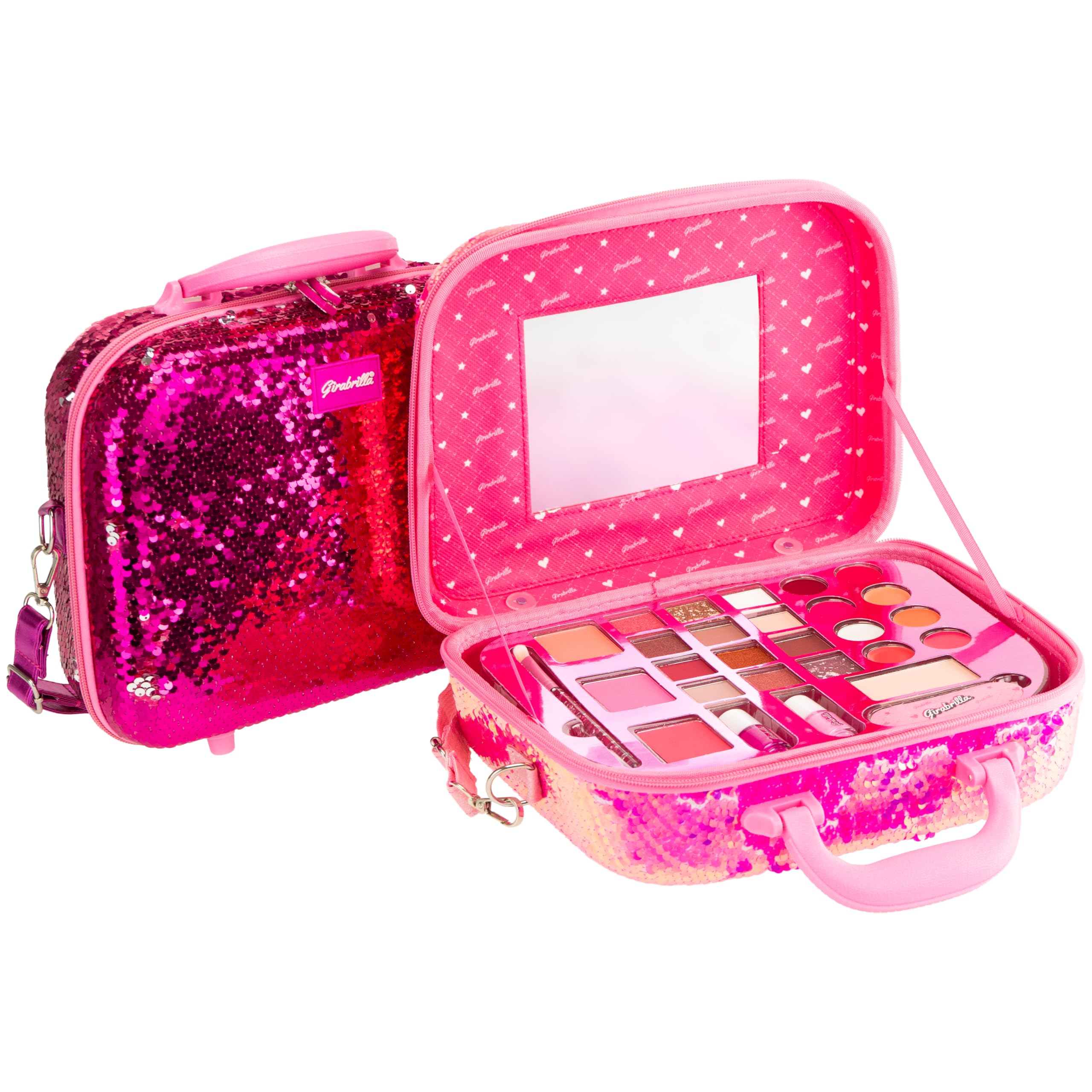 Girabrilla 02550D, Nice Group Make Up Case - Valigetta trucchi Girabrilla - MAGENTA/SILVER