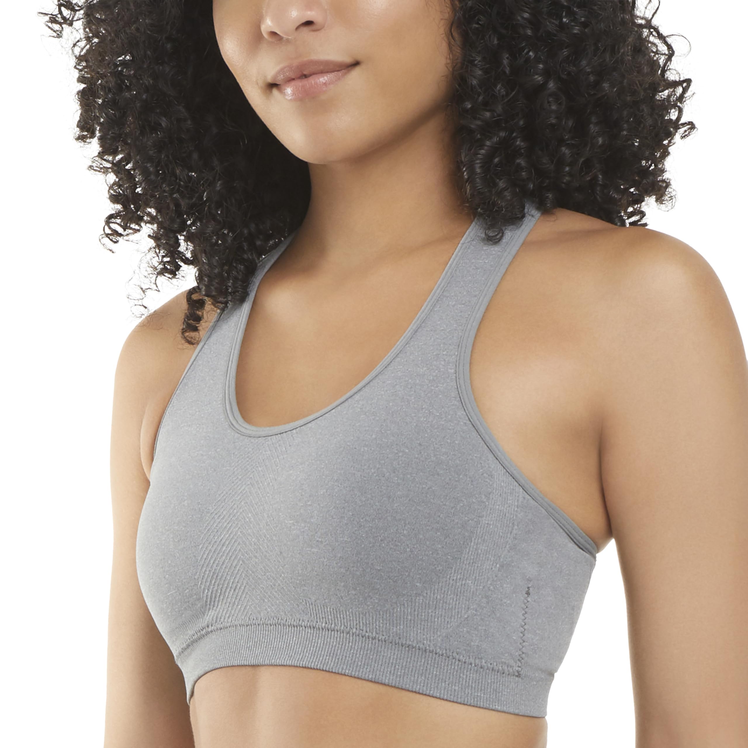 Jockey Damen Mid Impact Removable Cup Seamless Sports Bra Sport-BH (1er Pack)