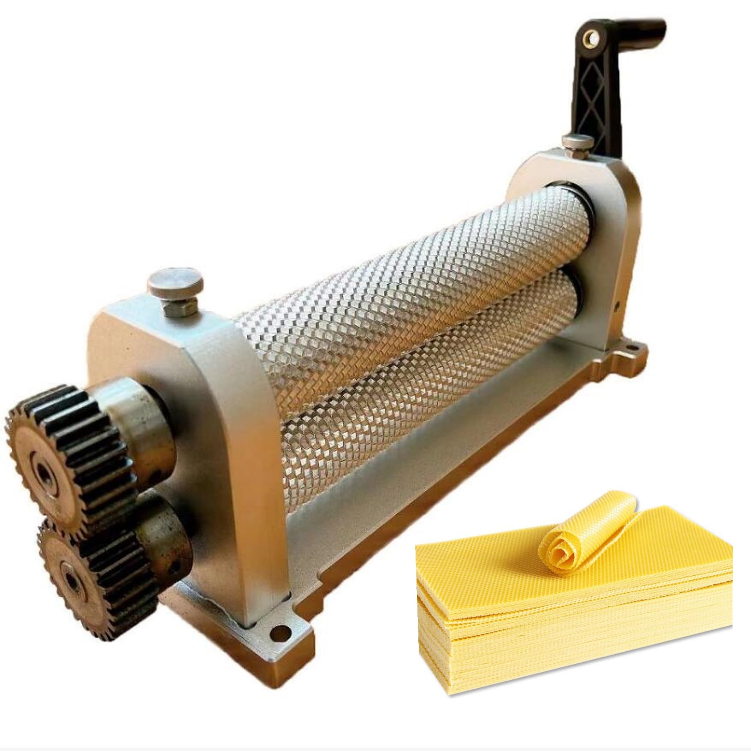Máquina manual de aleación de aluminio for fabricar láminas de cera de abejas, rodillo de cera de abejas, herramienta de apicultura, equipo de apicultura(5.2mm cell)