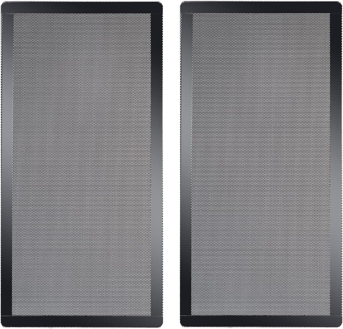 YSSHUI 280mm x 140mm Computer Case Fan Dust Filter PC Mesh Filter Cover Grills with Magnetic Frame, Black Color (2 Pcs)