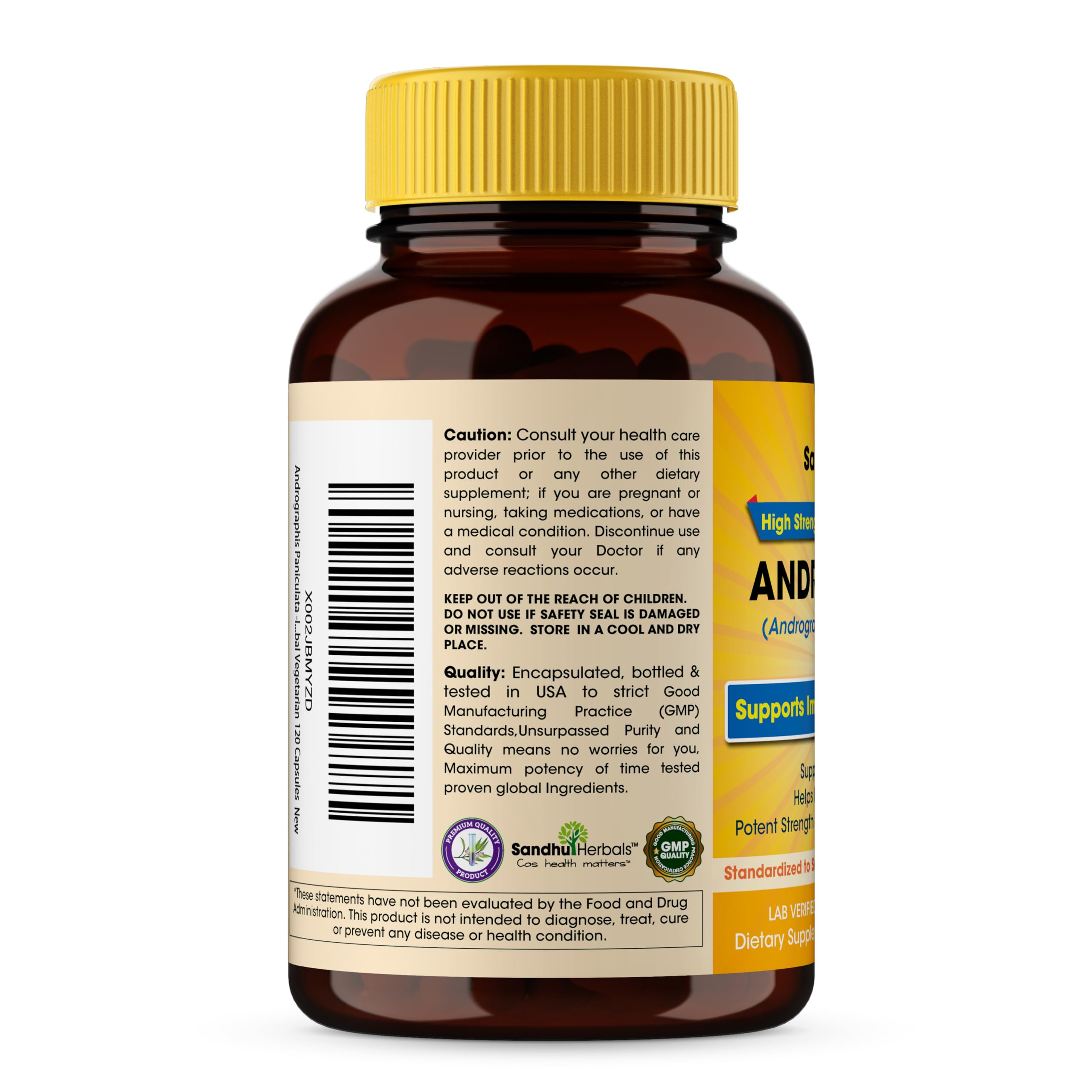 SANDHUHERBALS Andrographis Paniculata Kalmegh for Immune and Liver Health Support| 120 Vegetarian Capsules, 2 Months Supply| Ayurvedic Herbal Vegetarian Supplement Complex — Amazon image 3