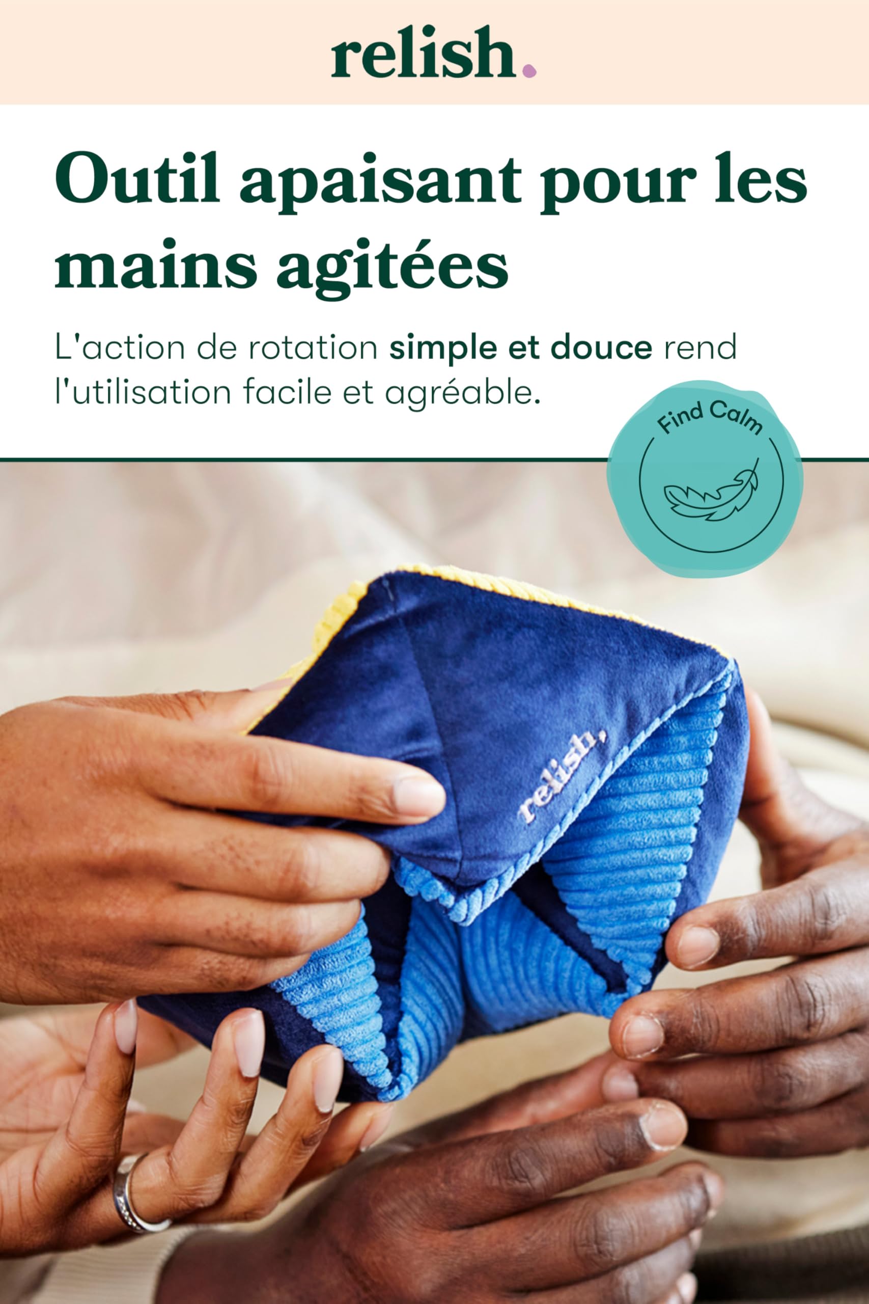 Relish - Activité sensorielle Tactile, Jouet Amusant, Produit Doux et Confortable avec des Couleurs et des Textures contrastées