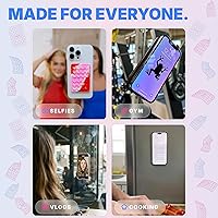 Vista 5 de Soporte de teléfono StickyGrippy con ventosa, accesorio adhesivo de silicona para teléfono para iPhone y Android, juguete antiestrés de espejo