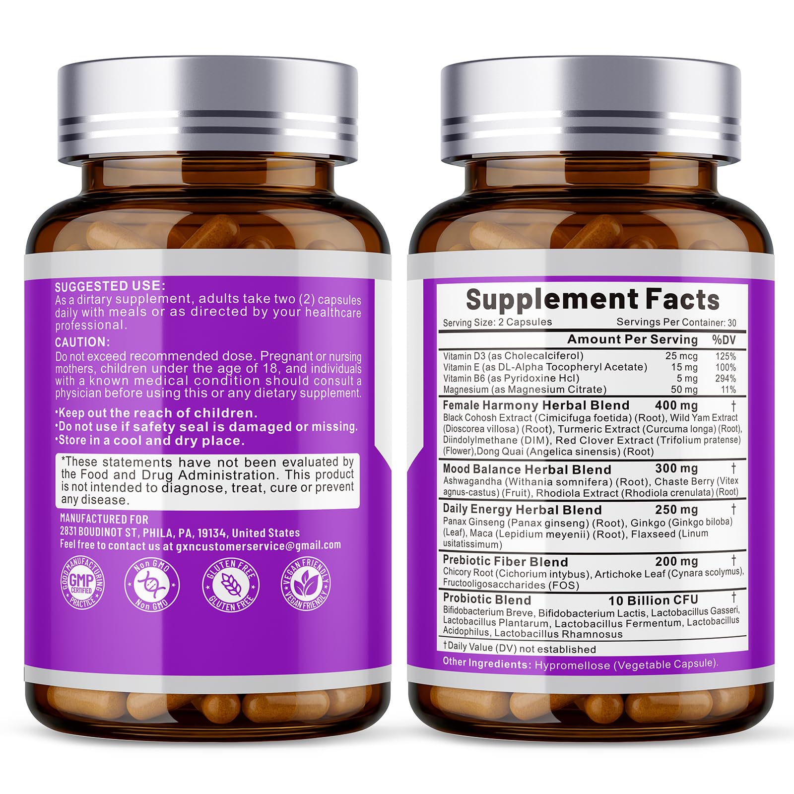 Menopause Supplements for Women Hot Flashes, Mood Swings, 60 Capsules — Amazon image 9