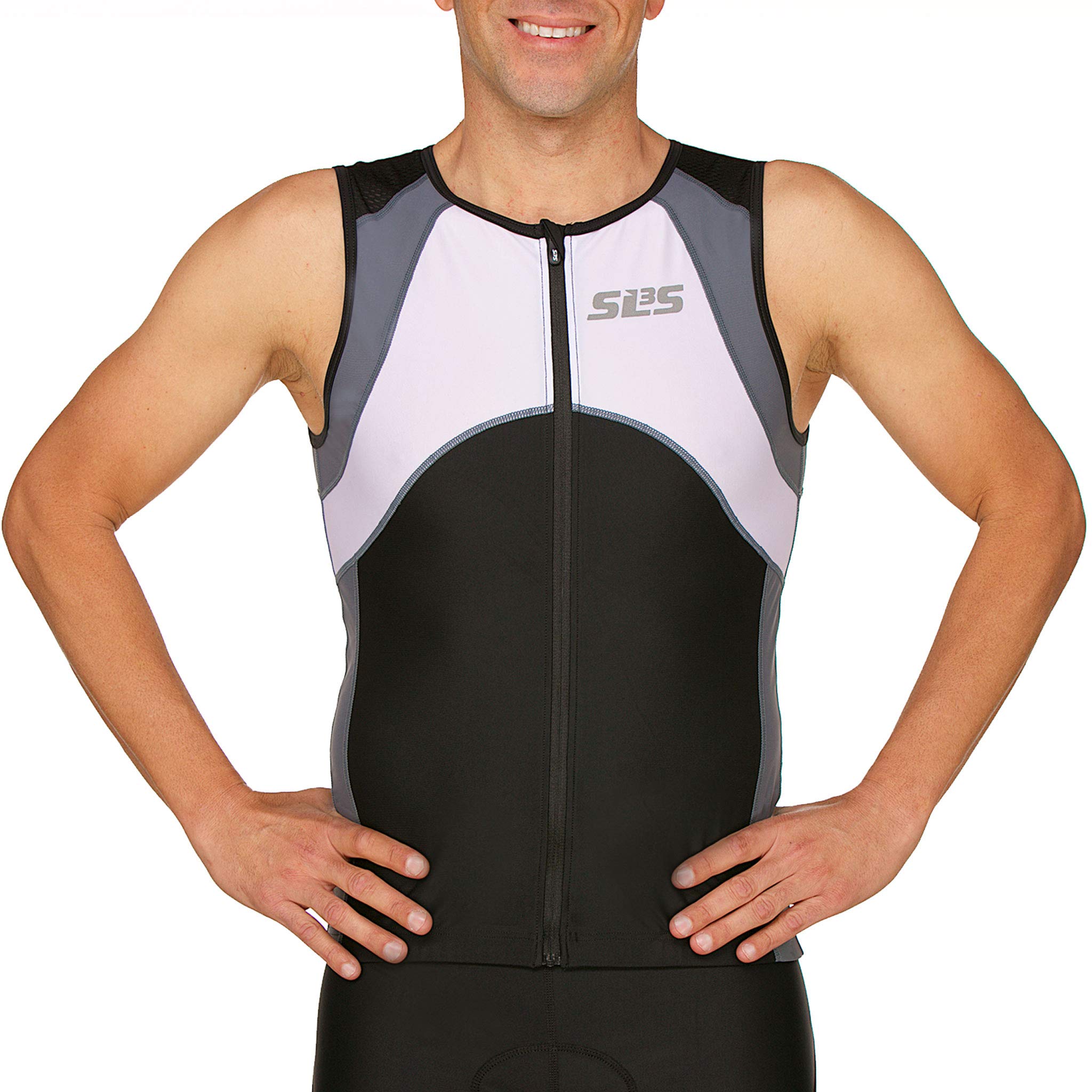 SLS3 Mens Triathlon Top - Triathlon Shirts Men - Tri Jerseys - Tri Top - Men's Tri Top - Sleeveless Bike Jersey FX