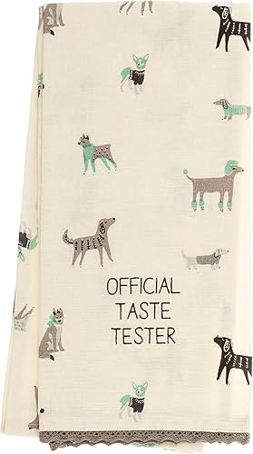 Karma Toalla de té para perros, toallas de mano 100% algodón para la cocina, decoración moderna del hogar, color gris, 28.00 x 20.00 pulgadas