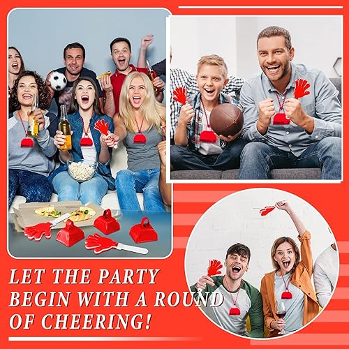 Miniatura 7 de 24 cencerros de metal y pinzas de mano, campanas de vaca con asa para animadores de ruido, eventos deportivos, recuerdos de fiesta, baile de