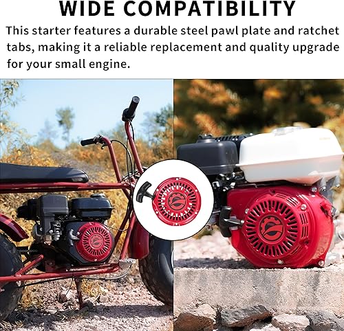 Miniatura 6 de RUTU GX160 Conjunto de arranque con cuerda de arranque de retroceso y mango para motores Go-Kart GX200 168F de 196 cc, 6.5 Hp, GX160, para Predator