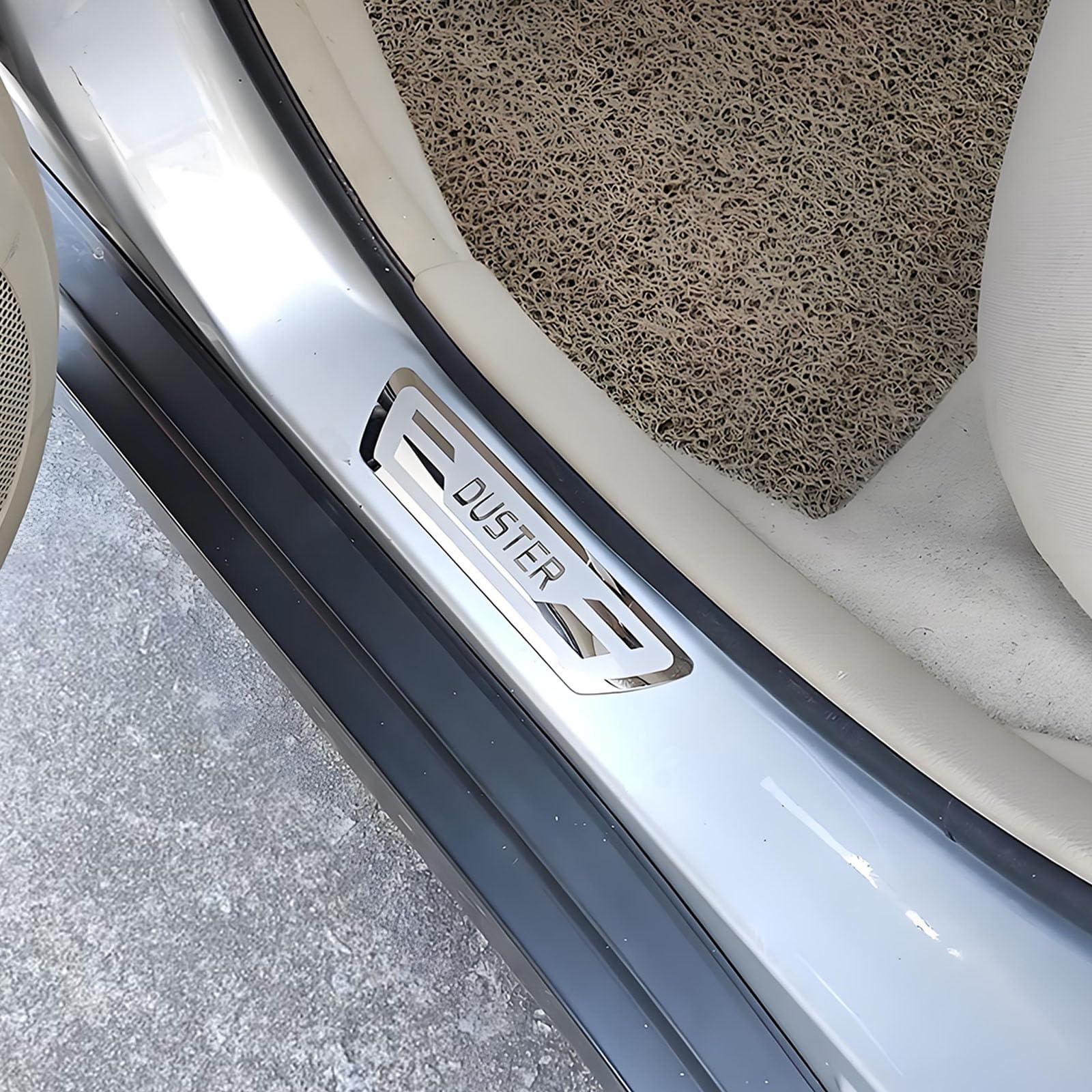Ochraniacz progu drzwi samochodowych dla Dacia Duster 3 2025 2024 Akcesoria (4 szt.), paski ochronne progów samochodowych ze stali nierdzewnej, akcesoria pedału powitalnego