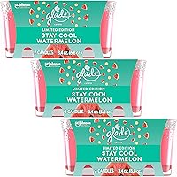 Vista 1 de Glade Tarro de velas, ambientador, sandía Stay Cool, 3.4 onzas, 6 unidades (sandía Stay Cool, 6 unidades)