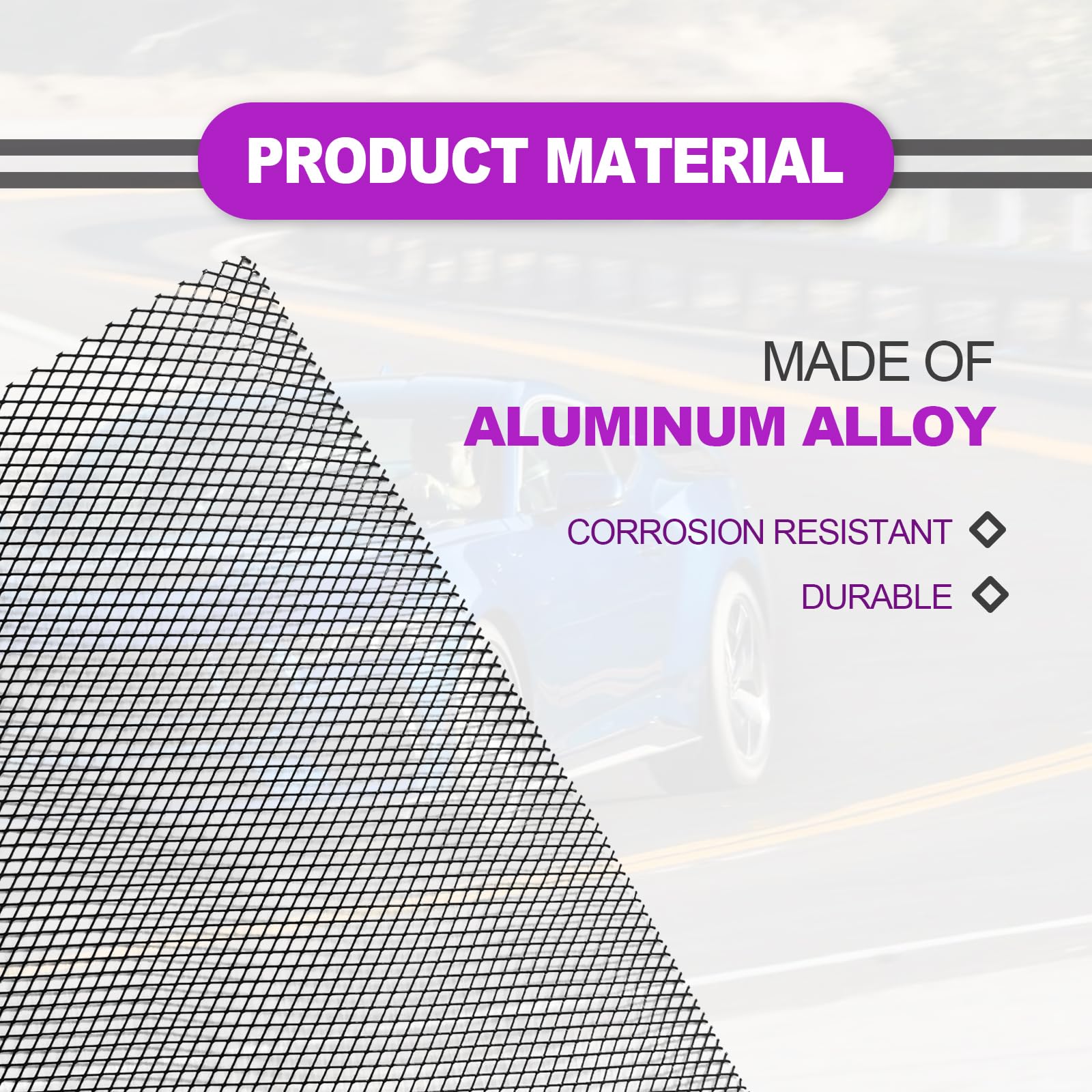 Grille Universelle En Maille D'aluminium - 100 X 33 Cm - Trou Pour