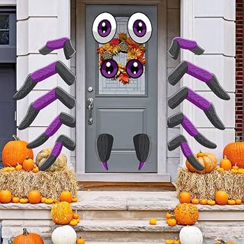 MM MEGIJAAKI Halloween Trunk Or Treat Car Decorations Kit – Witch Design With Spider – SUV & Garage Door Decor - View #5
