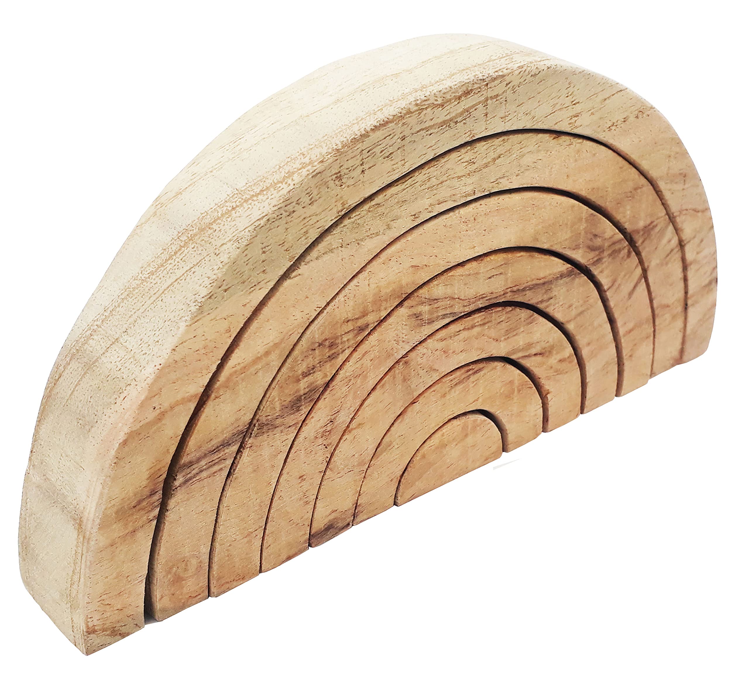 neemtoys® Rainbow Stacking Arc Toy | for Kids of Age 2 to 5 Years | Gift for Babies | Pure & Organic Neem Wood