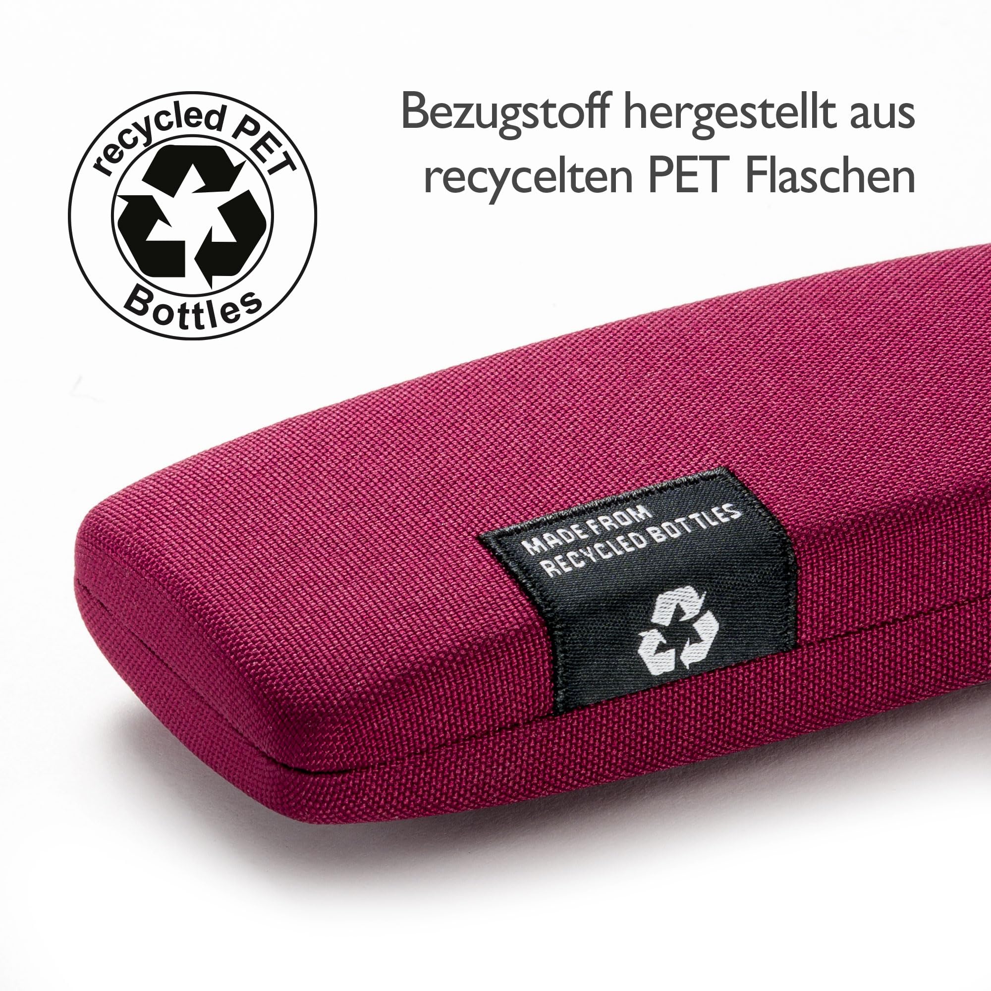 FEFI - Hardcase etui na okulary z poszewką z przetworzonych butelek PET – ze ściereczką do czyszczenia okularów
