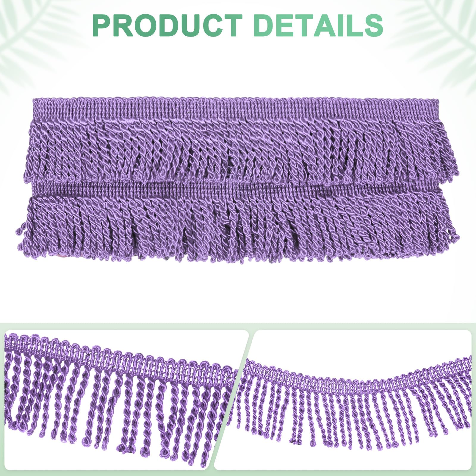 M METERXITY 5 Yards Curtain Fringes Fringe Trim - Image 2
