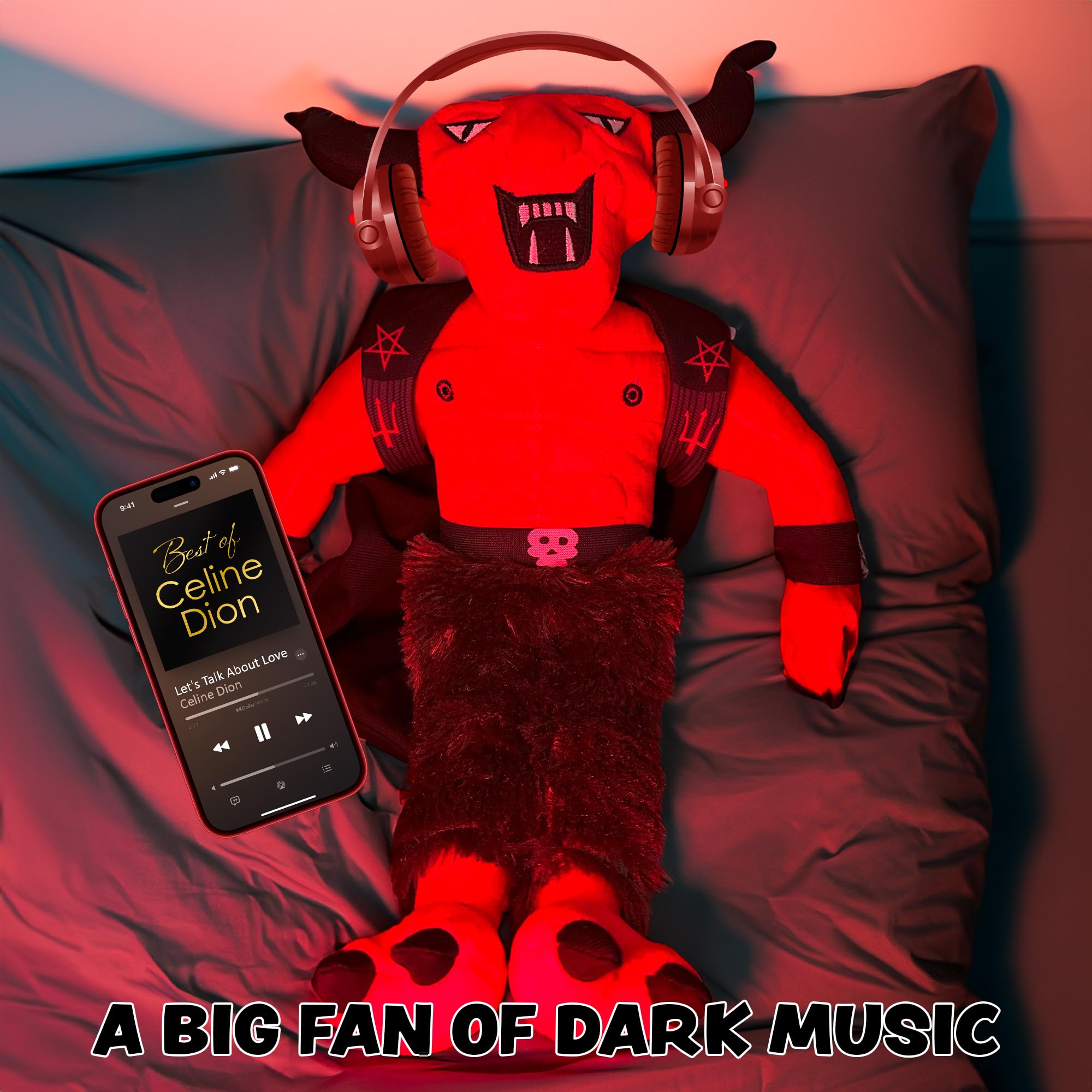 Fidget Popper Satan Devil Plush Toy | 13.5