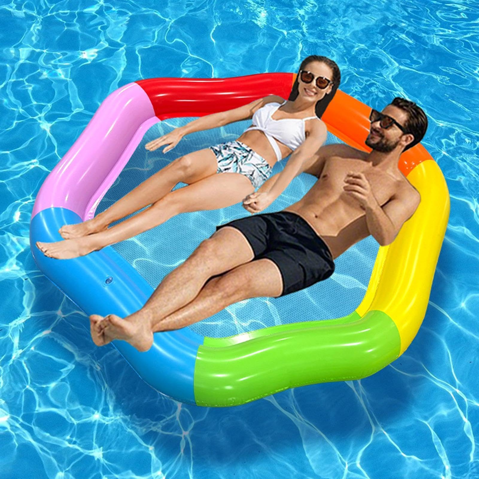Materassini Gonfiabili Da Piscina Tappetino Esagonale Gonfiabile Colorato