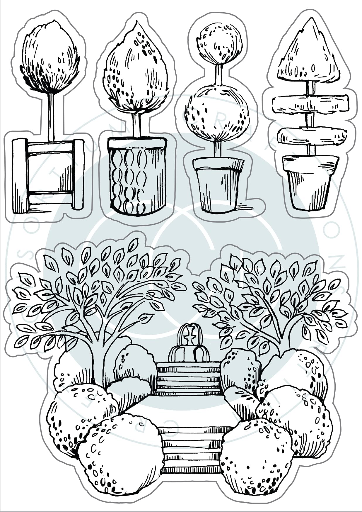Secret Garden - Stamp Set - Topiary - Image 2