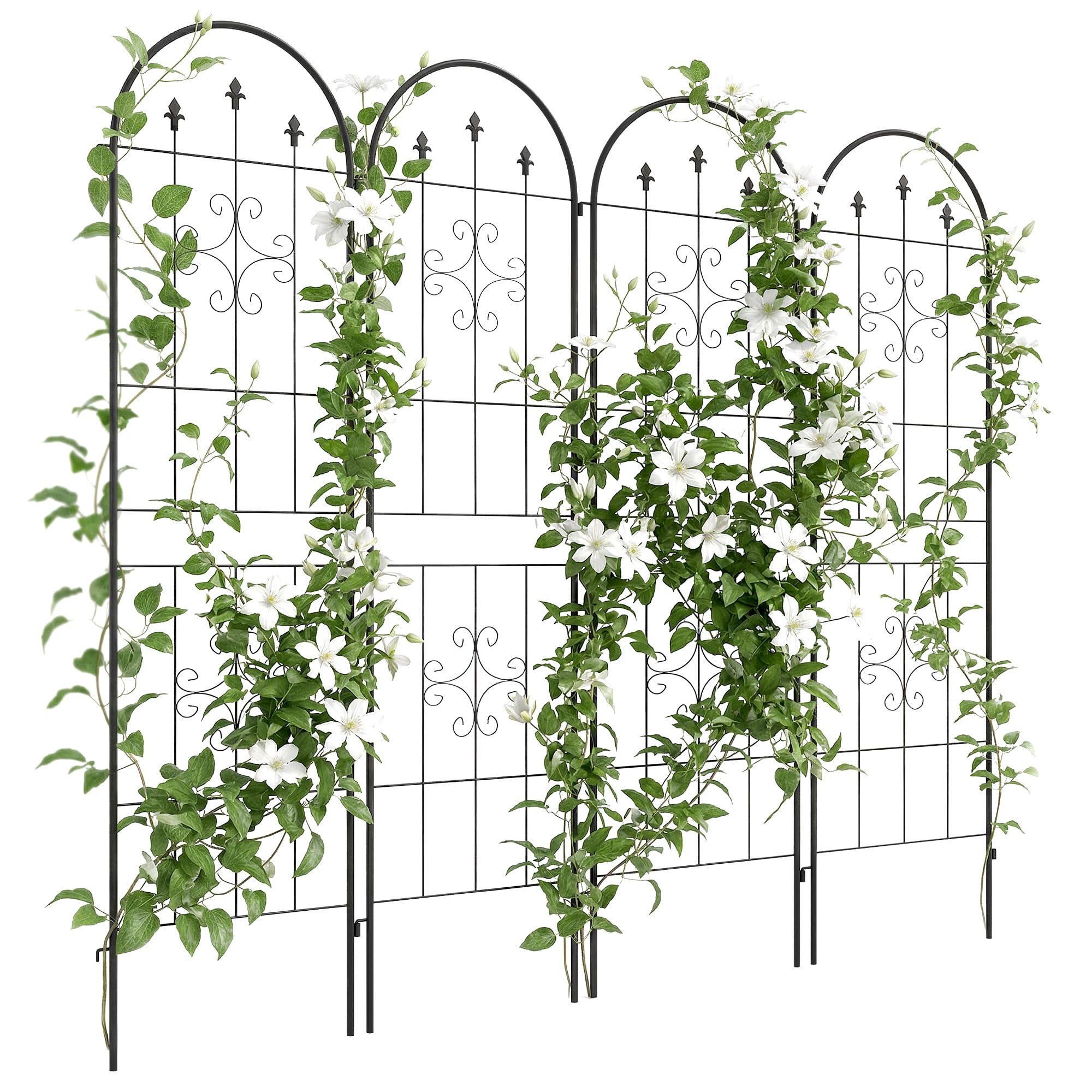 outsunny lot de 4 treillis de jardin