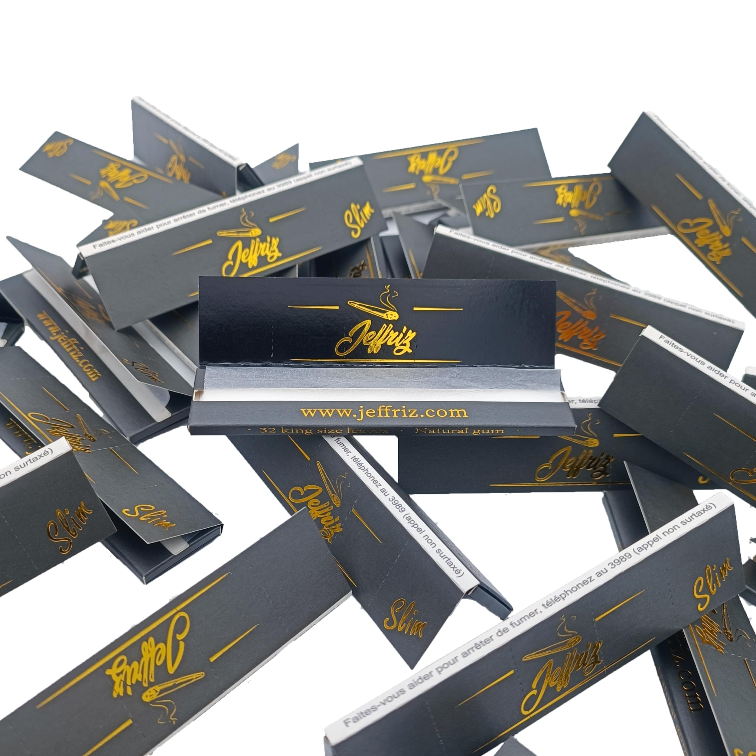 Zigarettenpapier Lang Premium Original Longpapes Long Rolling Papers King Size Slim | 50 Heftchen Langes Weiß Papier 110mm | Jeffriz