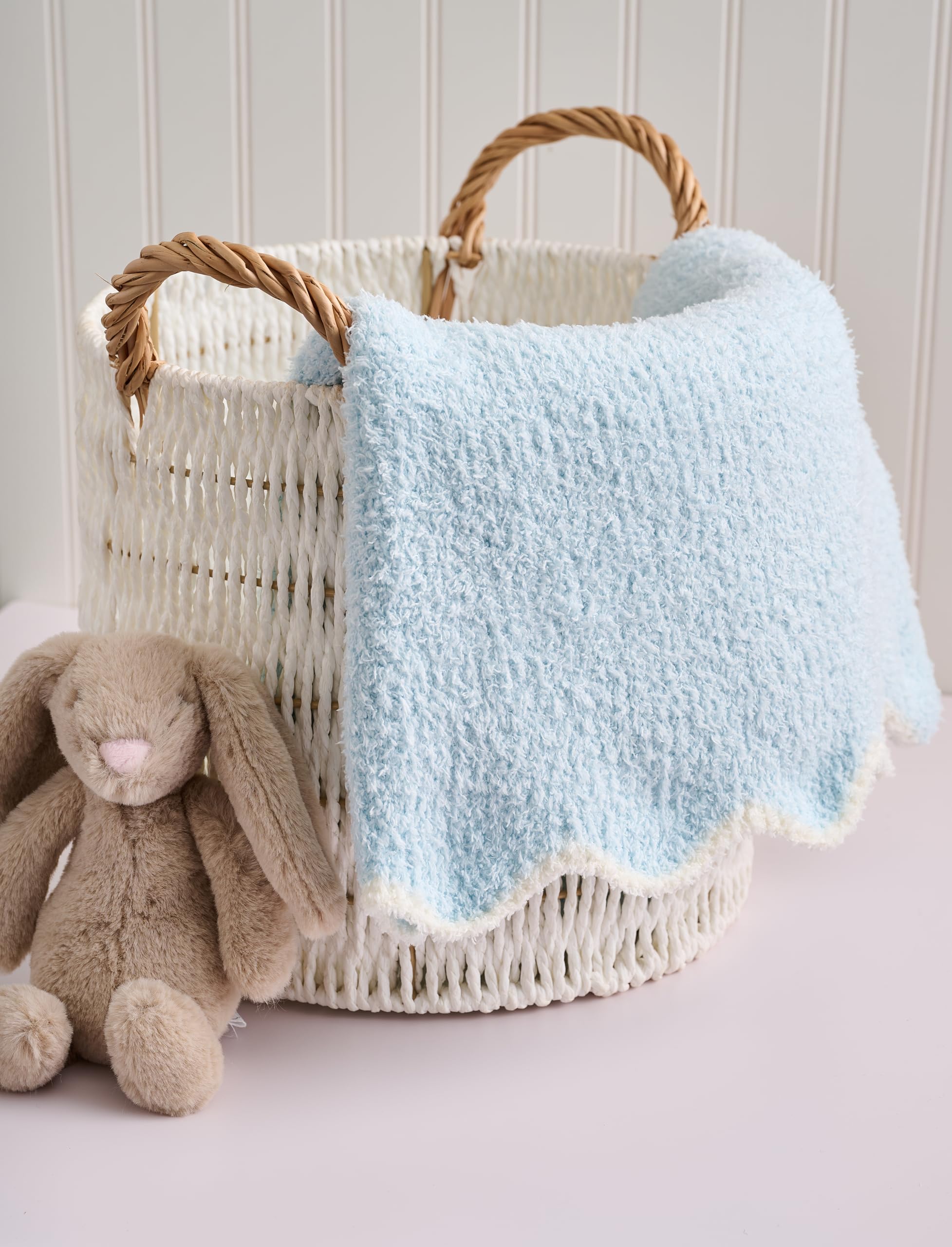 Mud Pie Kinder-Decke aus Chenille, Jakobsmuschel