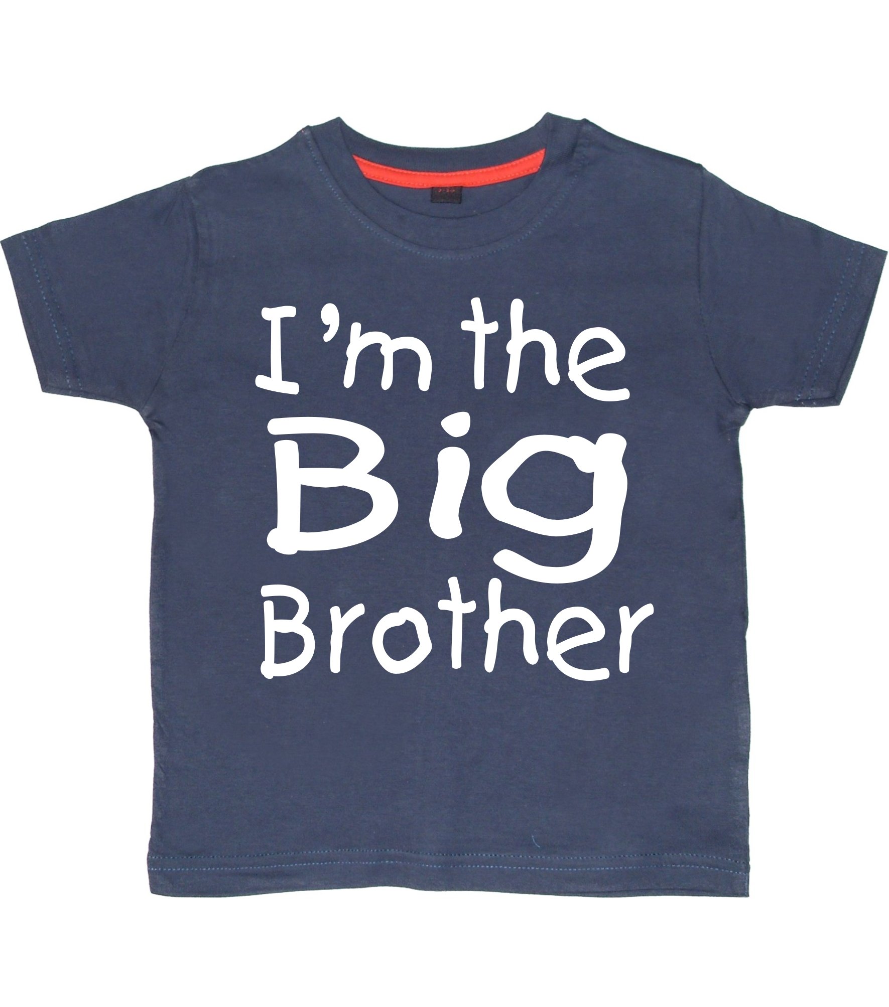 Edward Sinclair|Personalized |I m The Big Brother | Navy T-Shirt with Name on The Back