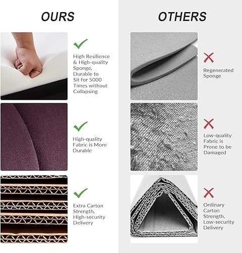 Miniatura 37 de HULALA HOME Moderno sofá biplaza de terciopelo con respaldo en forma de flor, cómodo sofá tapizado de 2 plazas con patas de metal dorado, sofá