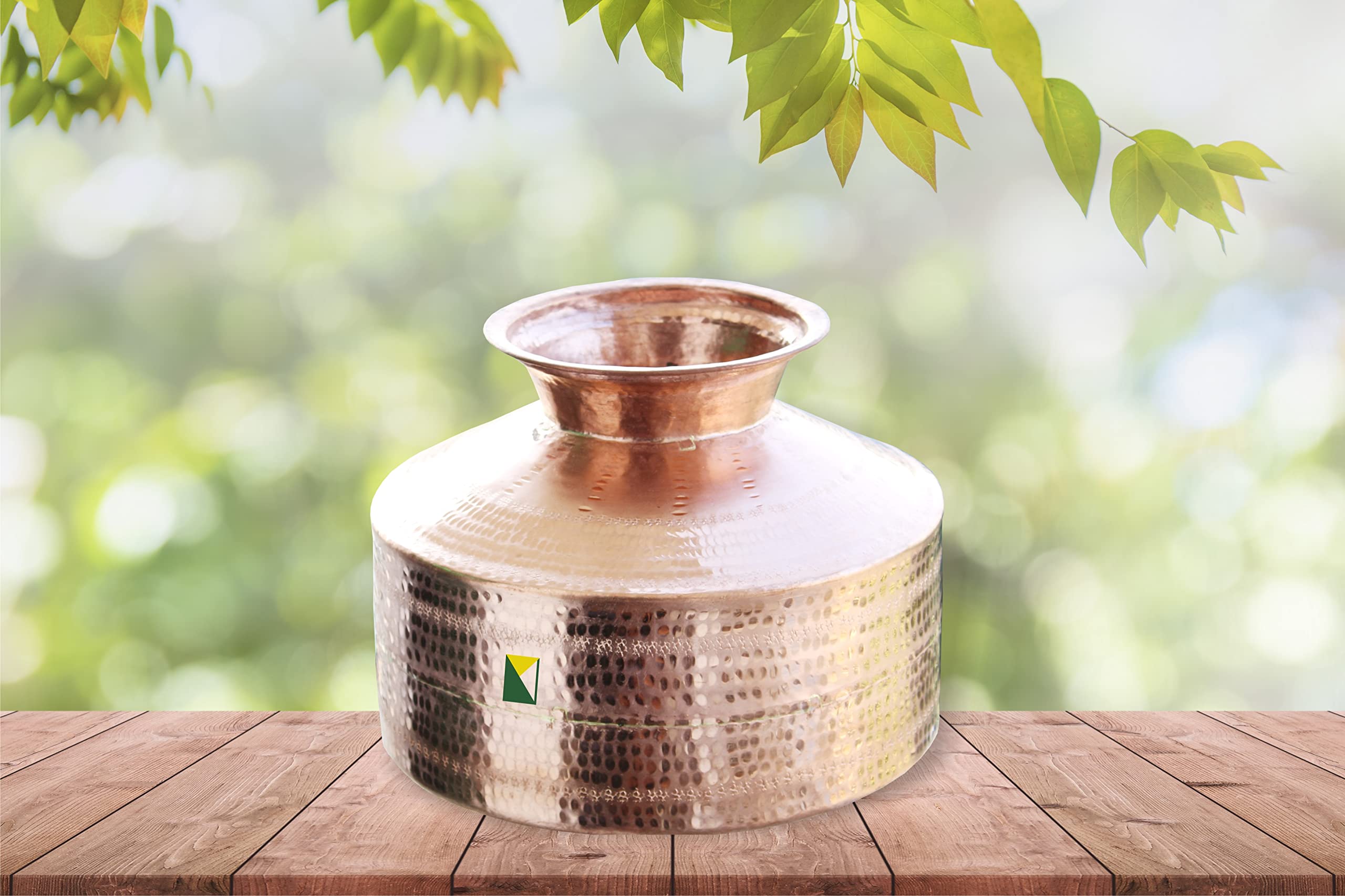 KITCHEN NEXT Handmade hammerd copper Water Pot/Matka/Ghada 12 liter special qualitiy for Home and Kitchen