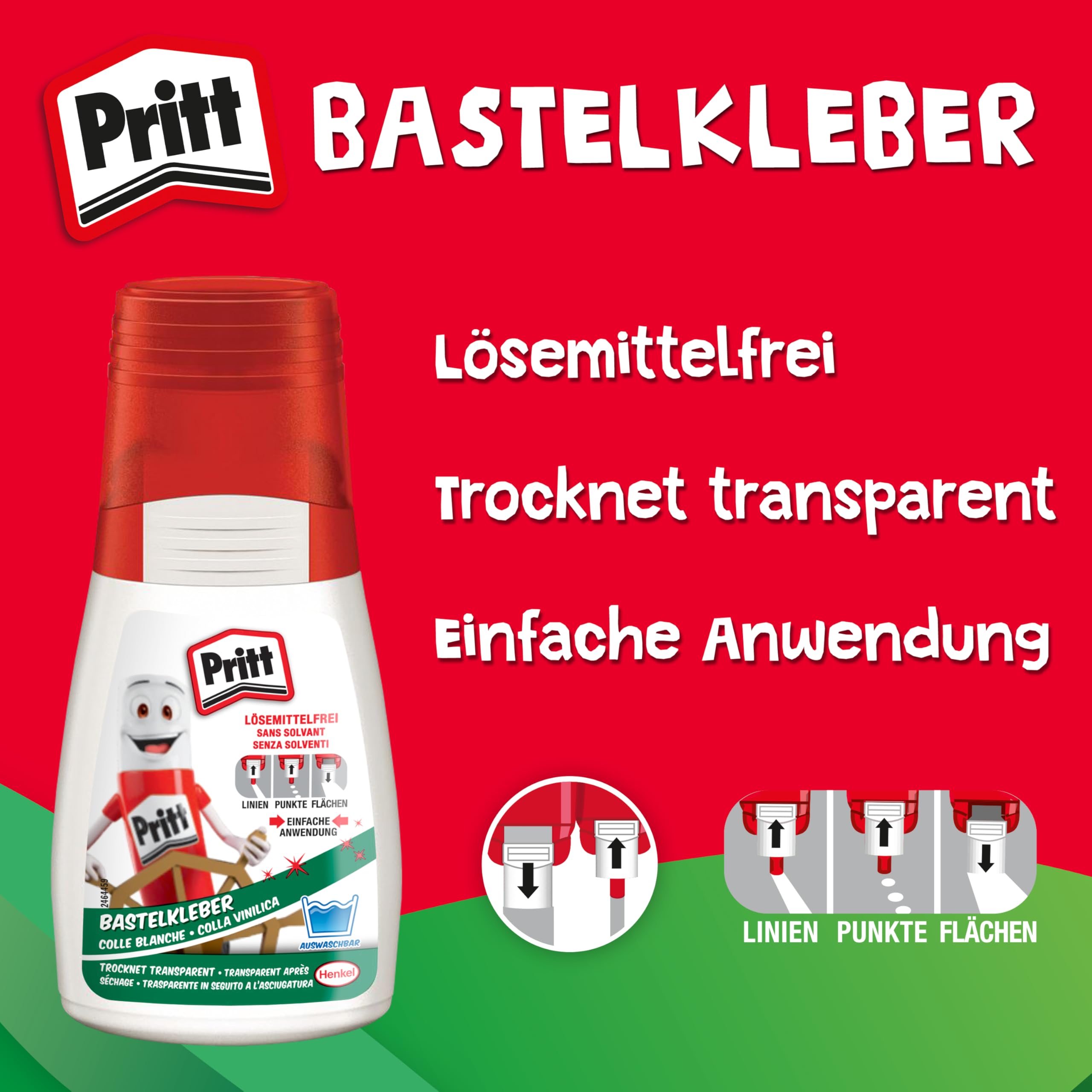 Pritt Klebestift ohne Lösungsmittel - 11 g, 22 g, 43 g - 1 bis 12 Stück - Stick