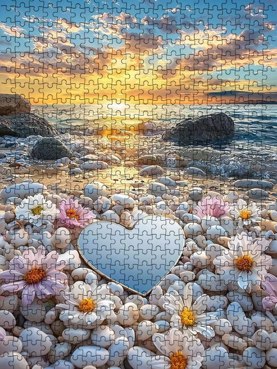 Puzzle 2000 Pezzi, Spiaggia Ciottoli 3D Puzzle per Adulti Impegnativo, Educa Puzzles Artistico, Divertente E Stimolante Puzzles Decorativo per La Famiglia, Regalo e Decorazione Pareti DX0YL6-217