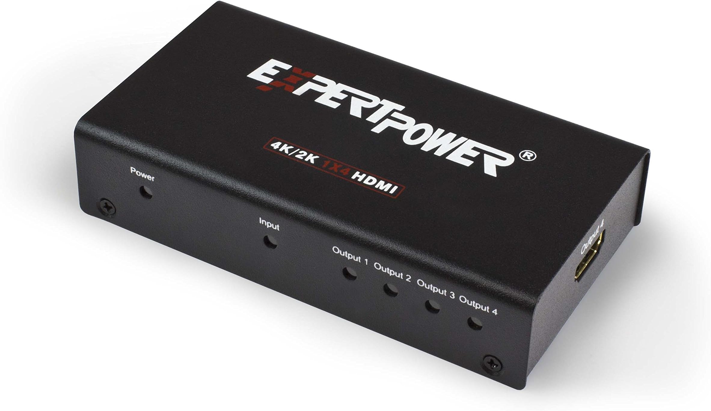 | 1x4 HDMI Splitter | 4 Port | 1 in - 4 Out | Ultra HD 4K/2K | Full HD/3D | 1080P | HDMI 1.4 | HDTV | PS4 / PS3 | XboxOne / 360 | DVD | Blu-ray | DTS Digital | Digital Audio