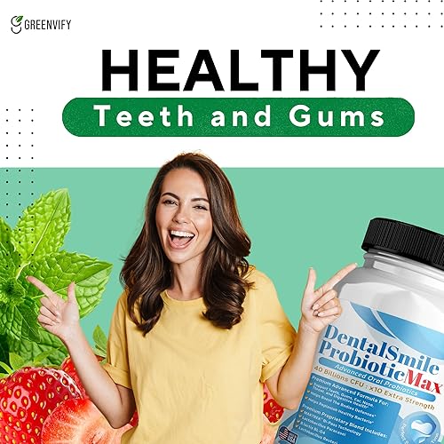 Miniatura 6 de DentalSmile ProbioticMax, suplemento probiótico oral avanzado, 40 mil millones de UFC, 60 cápsulas, sin gluten (1)