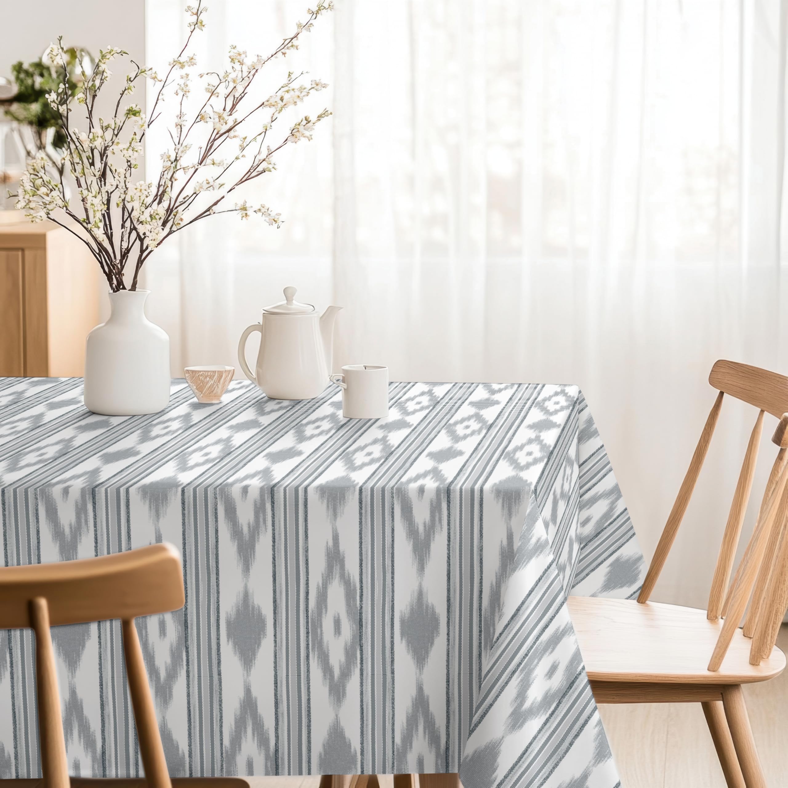 Martina Home Grey Islands Resin Tablecloth 140 x 140 cm