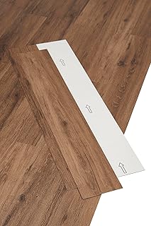 misento Vinylboden selbstklebend in Holzoptik – 32 Klebefliesen (4,46 m²) – Wasserabweisender PVC Bodenbelag – 1,5 mm Stärke – ideal für Küche, Wohnräume & Flur - Eicheoptik Braun