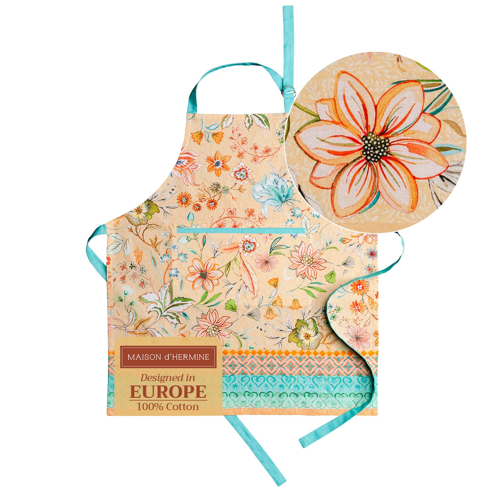 Maison d' Hermine Aprons for women with Pocket 100% Cotton (Pack of 1) — image 1