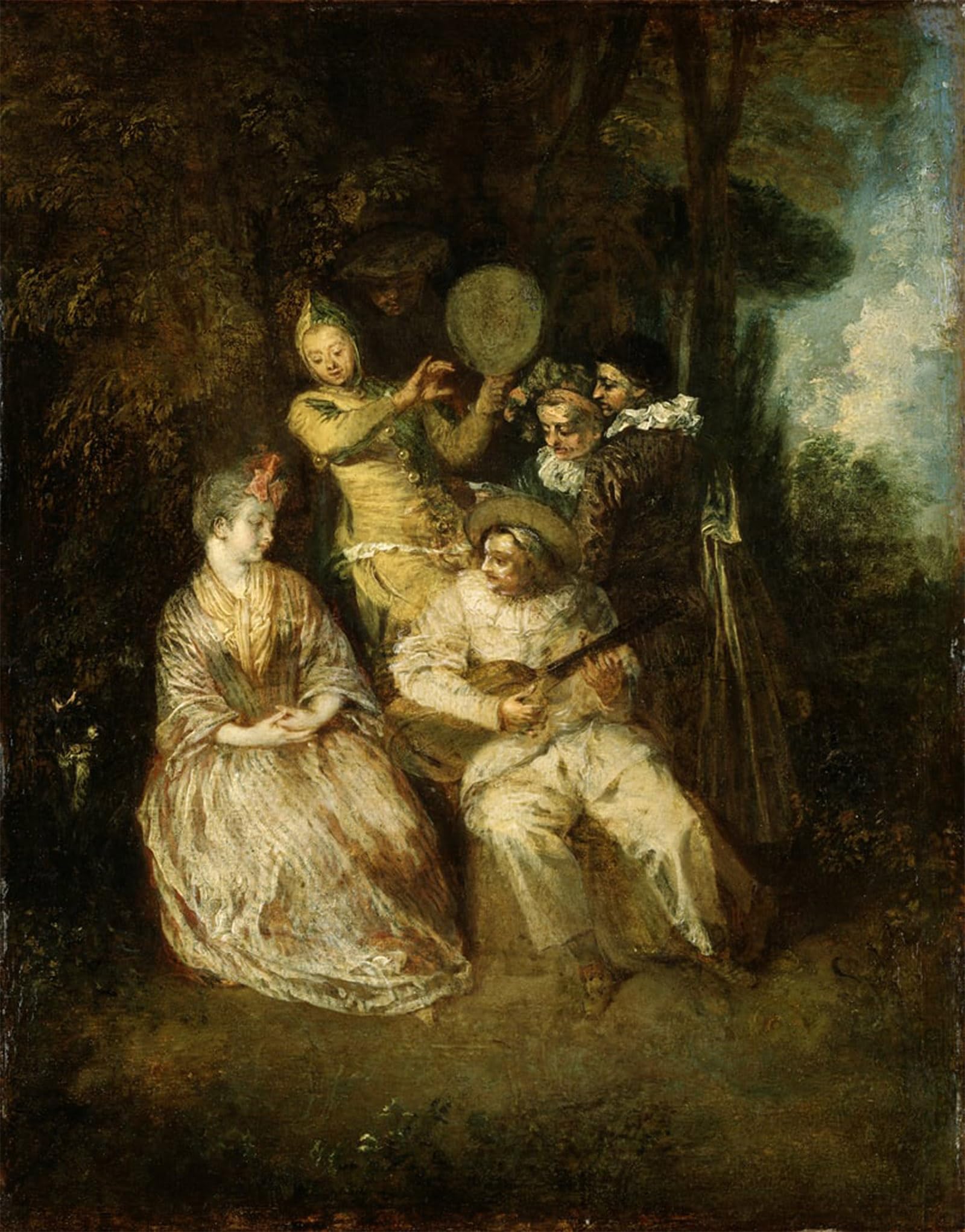 Impression sur toile Watteau de qualité musée pour salon - 5